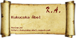 Kukucska Ábel névjegykártya